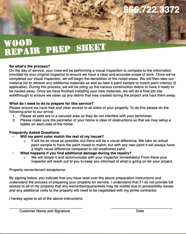 Wood Repair Treatment